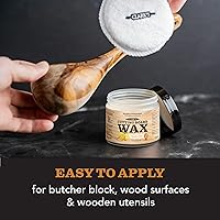 Vista 3 de Clark's - cera de acabado para tabla de cortar. Hecha con cera de abeja natural y cera de carnaúba. Bloque de cera de carnicero