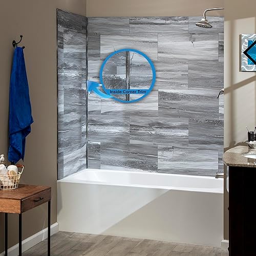 Miniatura 4 de Palisade Borde de esquina interior de 94 pulgadas en granito Hermitage (paquete de 5)