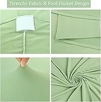 Vista 3 de Paquete de 4 manteles redondos de elastano de 6 pies de 72 pulgadas, mantel elástico lavable y resistente a las arrugas, mantel redondo ajustado