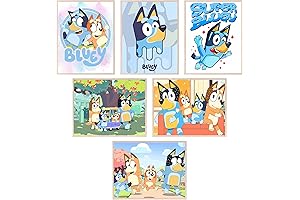 Bluey Posters for Kids: Unframed 8"x10"