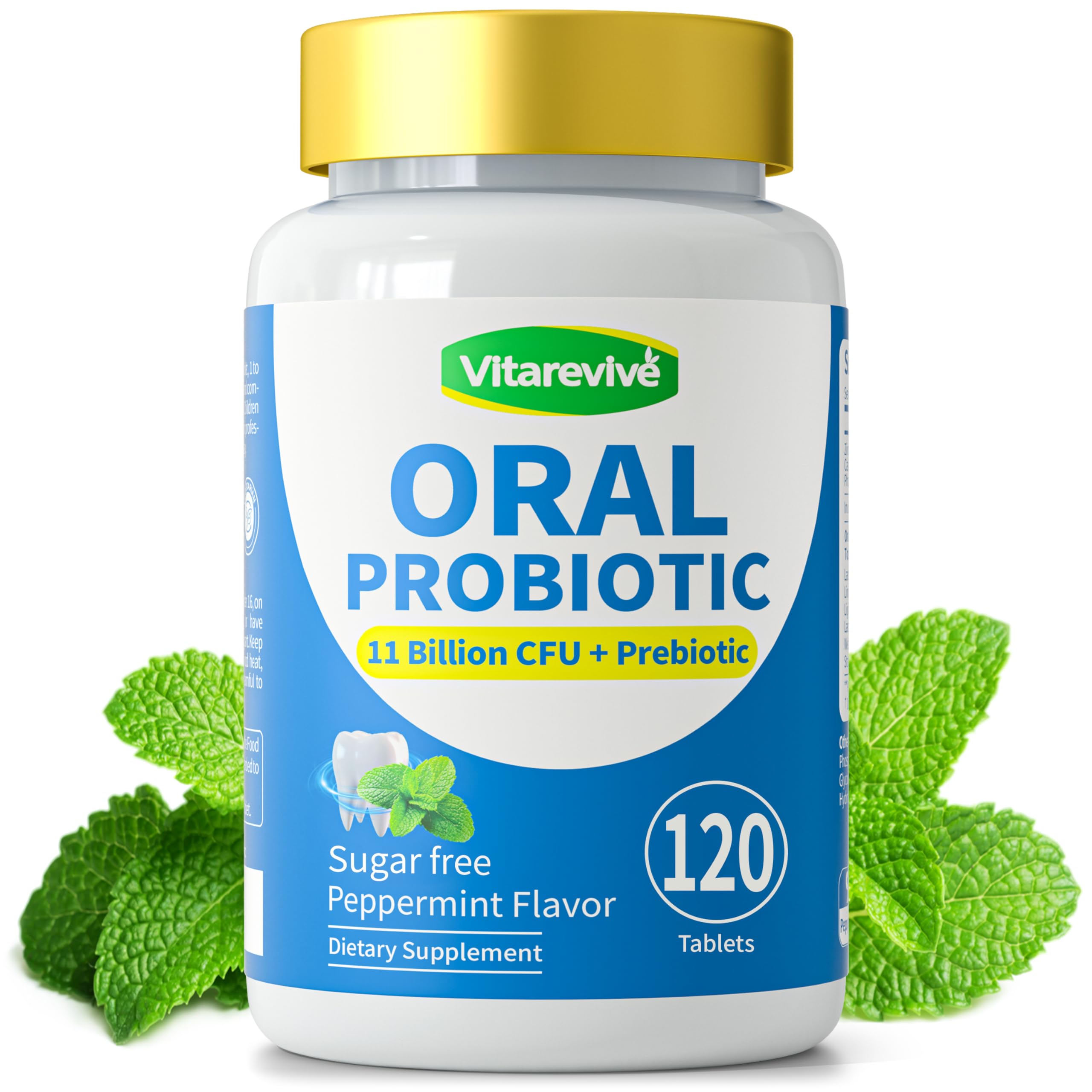 Vitarevive Suplemento de Probiótico Oral com Inulina, 120 comprimidos