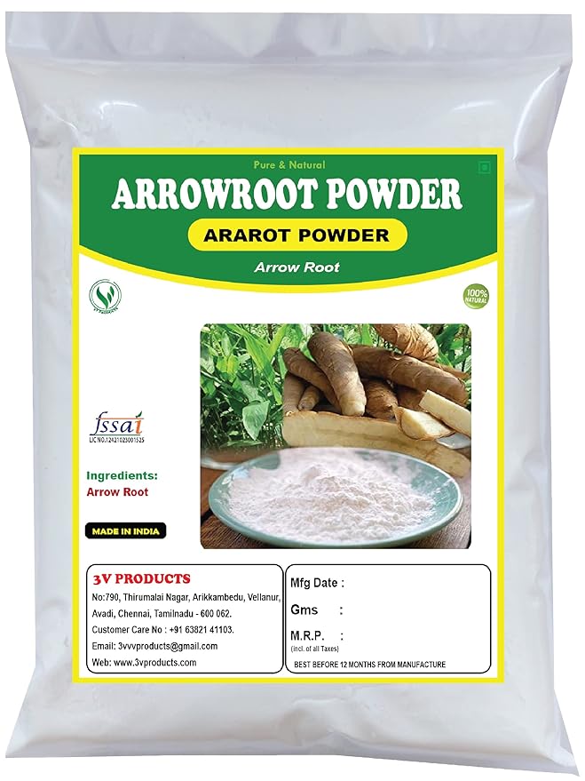 3V PRODUCTS Arrowroot Powder 50g Arrow Root Ararot Amazon.in