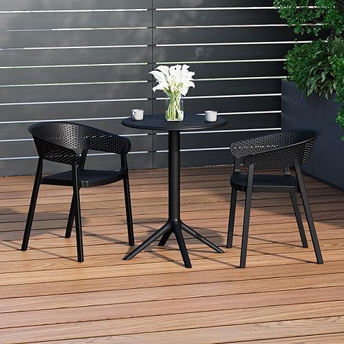 Costaelm Round Side Table Set of 2, Small Round Kitchen