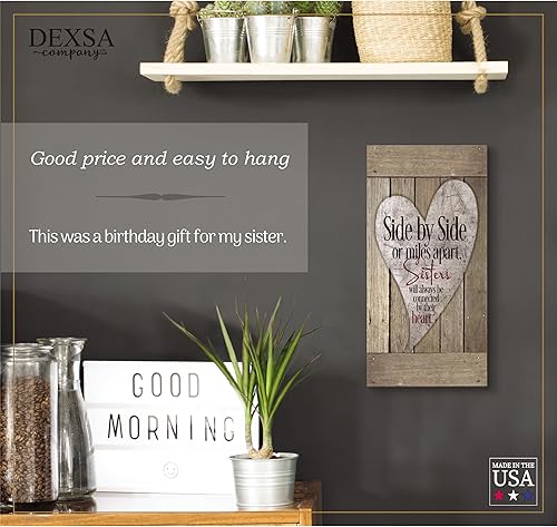 Miniatura 5 de New Horizons placa de madera Side By Side Or Miles Apart, Sisters...