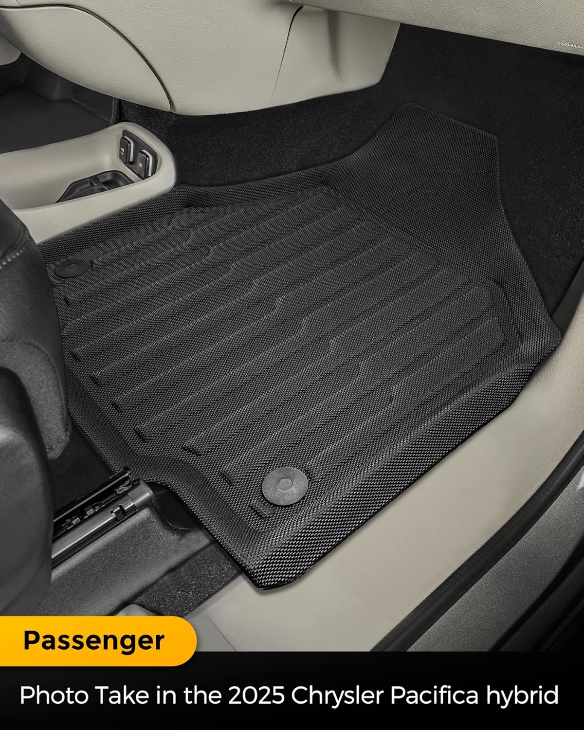 XPE Floor Mats Cargo Liner Carpet for Chrysler Pacifica (Hybrid Model) 2017-2024 2025 7 Passenger Only Touring All Weather XPE Mat for Chrysler Pacifica Hybrid 2018 2019 2021 2022 2023 Van Accessories