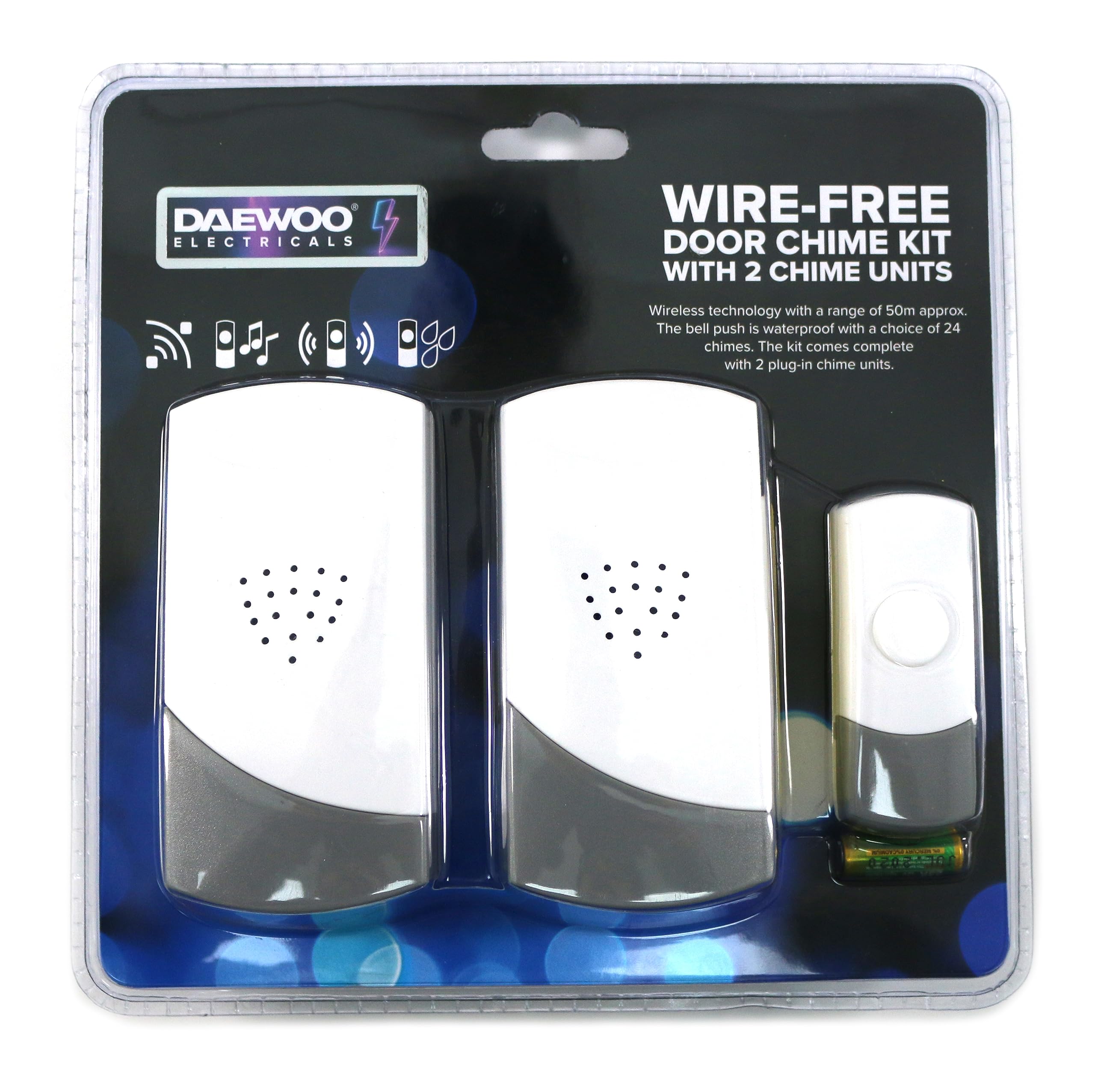 Daewoo Plugchime2 Professional Wireless Plug In Digital Door Chime Or Bell