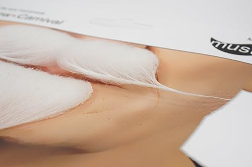 Miniatura 7 de Mustaches Manillar de lijadoras autoadhesivas con bigote falso con una perra novedad pelo facial falso accesorio de disfraz para adultos color blanco