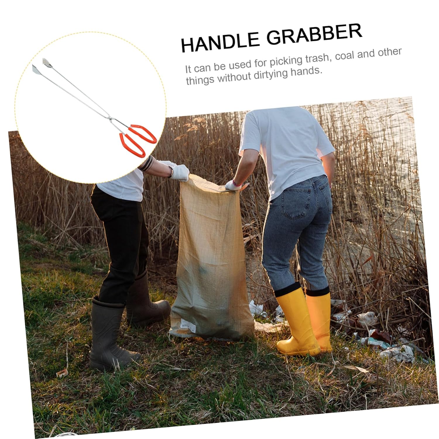 Sosoport Portable Trash Grabber Picker Tool Ergonomic Litter Picker for Outdoor Use Waste Paper Collection Comfortable Grip for Cleaning and Rubbish