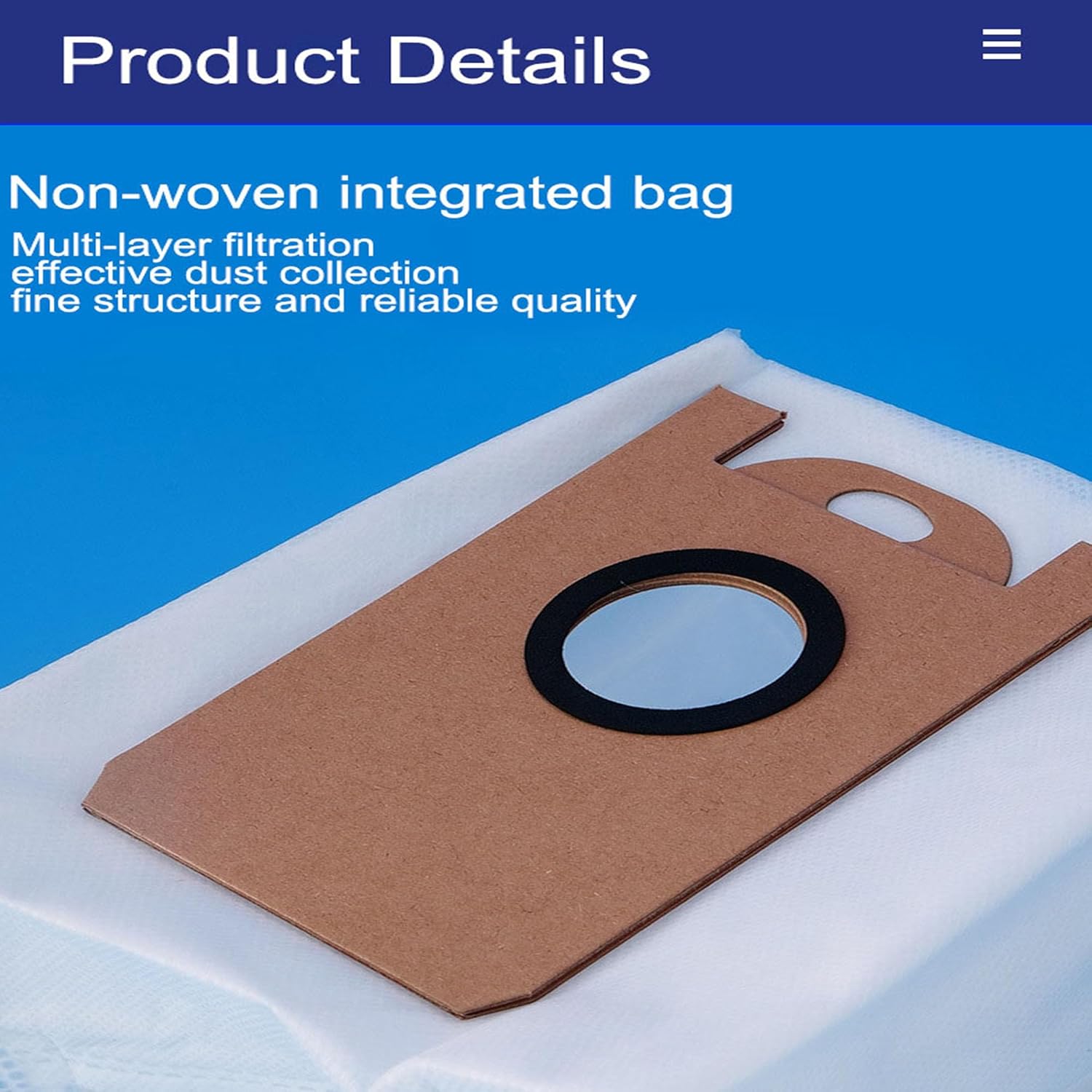 10 Pack Dust Bag Replacement for iHome AutoVac Nova Self Empty Robot Vacuum for iHome Nova Pro/Nova S1 Pro, Parts # iHRVS1PRO-3BLK iHRV6 iHRV7 iHRV11 iHRV13 iHRV14 iHRV16