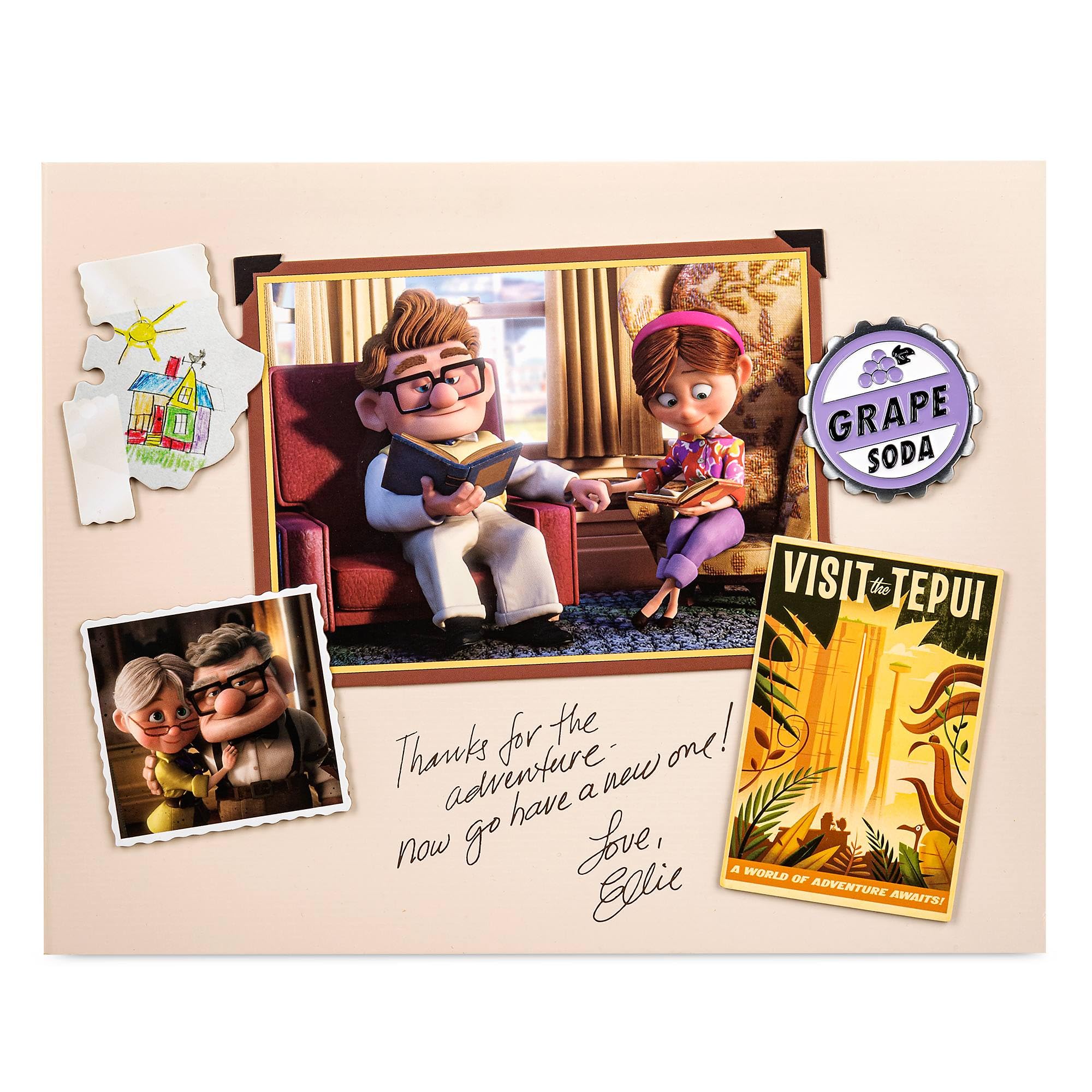Disney Store Official Album Fotografico di Carl e Ellie, Up, H 23,5 x L 30 cm, quaderno ad Anelli, può Contenere 50 Fogli / 100 Foto