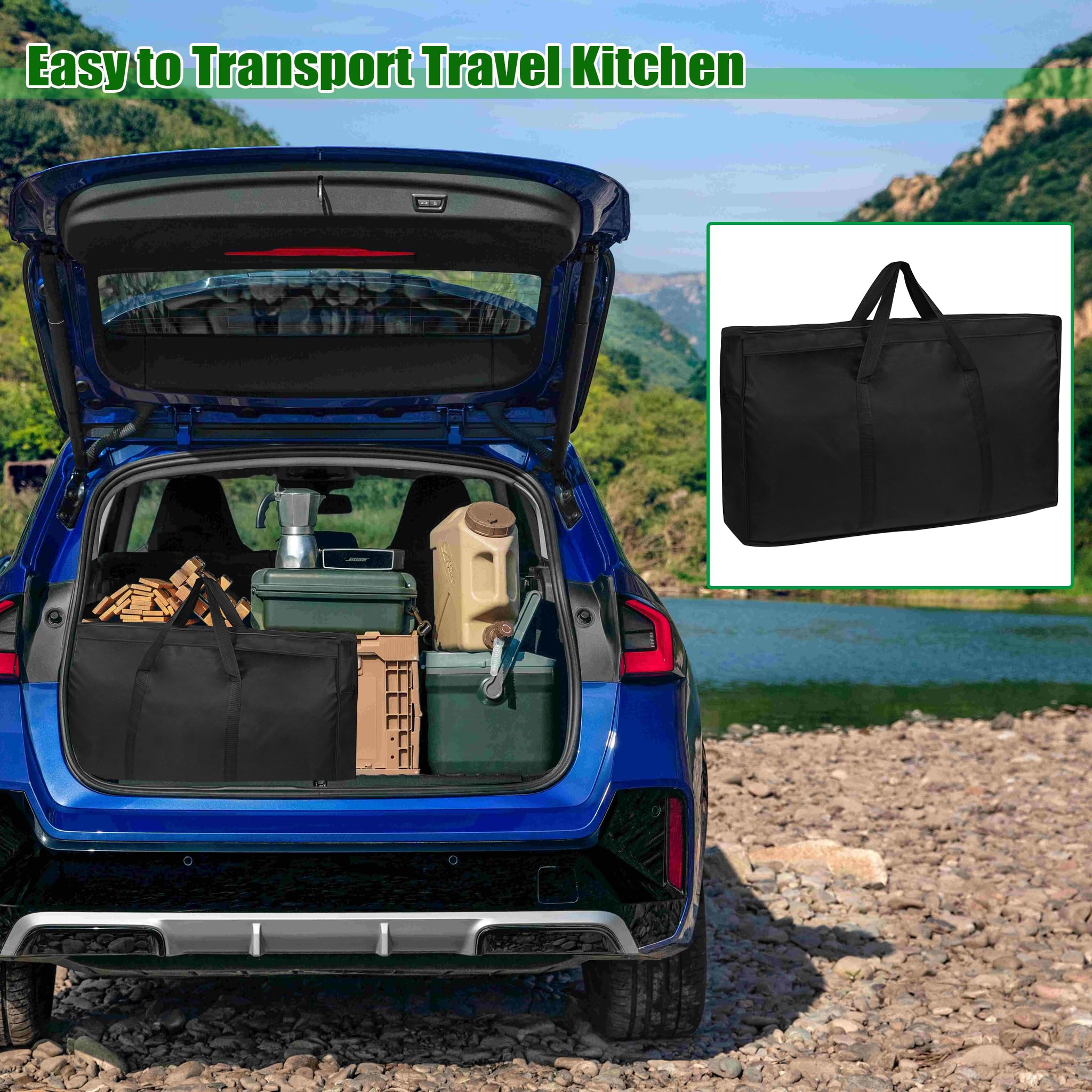 Armadio da campeggio pieghevole in alluminio tessuto Oxford MDF con borsa trasporto