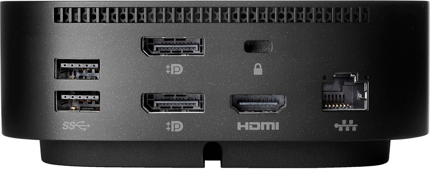 HP Docking Station for Laptop Dual Monitor + Bundle - HP USB-C G5 Dock 5TW10AA / 5TW10UT / 5TW10AA#ABB with 120W Adapter + ZoomSpeed HDMI Cable + DisplayPort Cable + Ethernet + Microfiber Cloth
