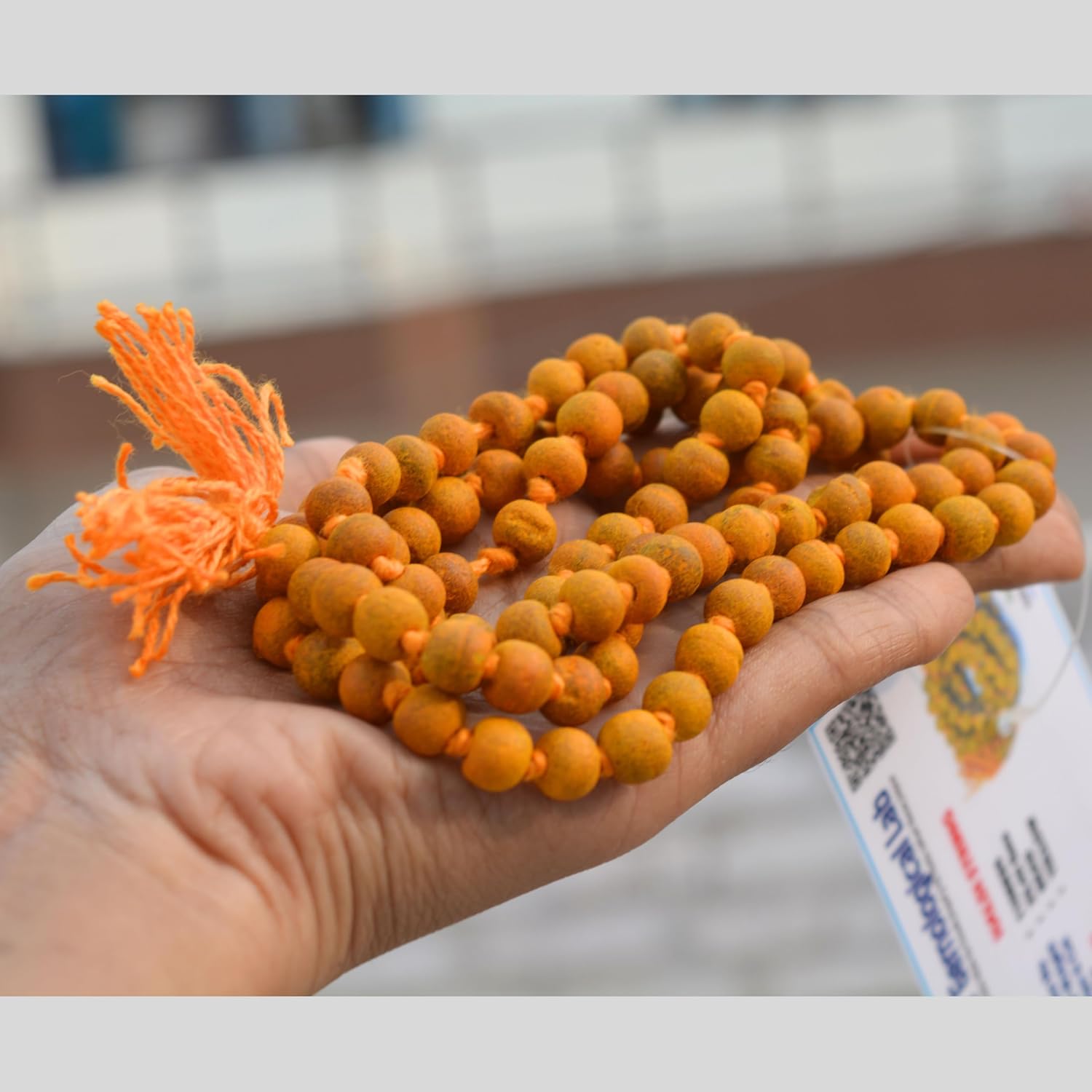 Haldi Turmeric Japa Mala – 108+1 Beads Natural Turmeric Rosary for Meditation, Chanting, Healing, Yoga, Spiritual Practice, Pooja Accessories, Hindu Prayer Beads for Peace & Energy - Image 6