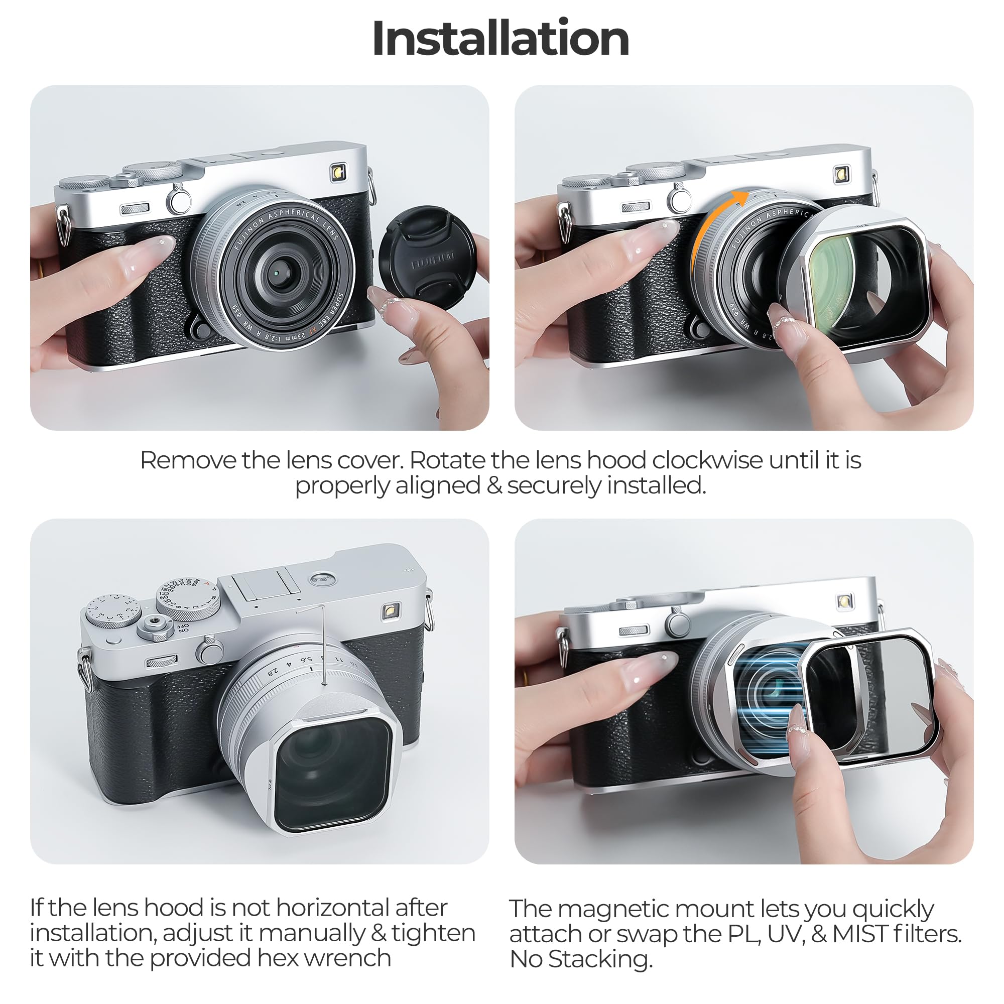 Amazon.com : Freewell Magnetic Lens Hood for Fujifilm XF 23mm F2.8