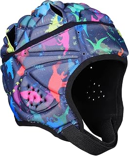 TUOYR Soft Padded Rugby Helmet Headgear - Adjustable Protection for Flag Football, Soccer Goalie, Lacrosse, Youth Adult