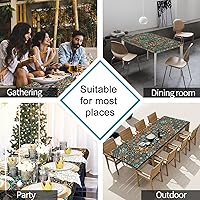 Vista 5 de Mantel para mesa plegable, funda impermeable para mesa de pícnic, para mesas de 6 pies, borde elástico, cubierta de plástico para picnic