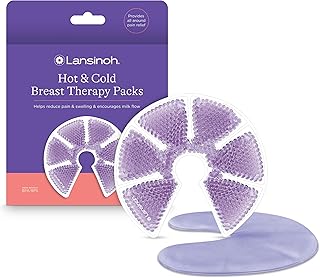 Lansinoh Breast Therapy Packs with Soft Covers, Hot and Cold Breast Pads, Breastfeeding Essentials for Moms, 2 Pack