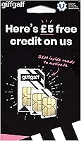 Giffgaff 4G Multi Sim card Preloaded with £5 Credit + Adapter - Unlimited Calls, Texts and Data -> For IPHONE...