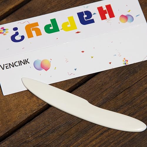 Miniatura 5 de VENCINK Carpeta de hueso genuino, herramienta de origami para hacer tarjetas de papel, tablero de puntuación plegable (5.5 x 0.79 pulgadas)