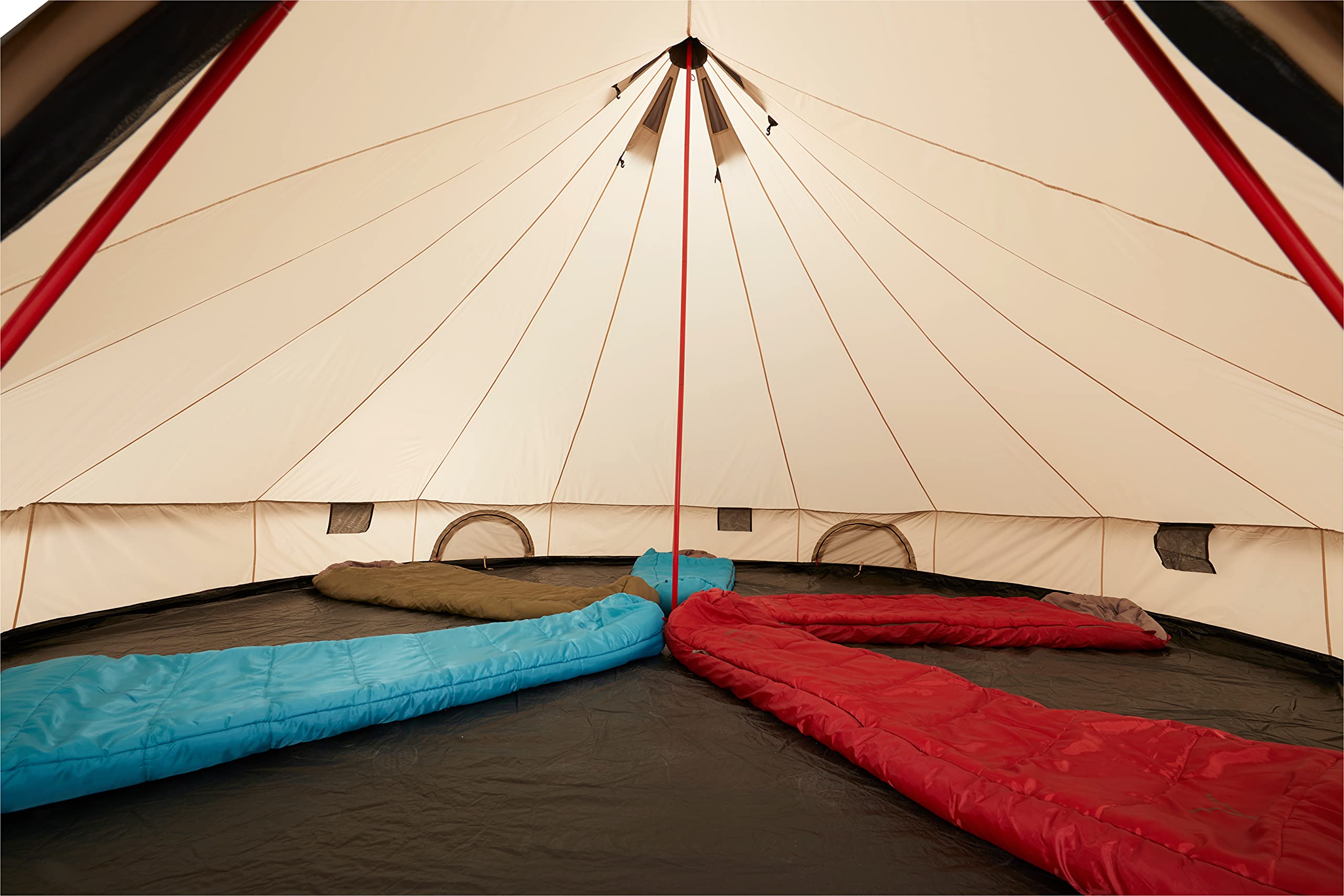 Grand Canyon Indiana 10 – Tente ronde pour 10 personnes | Tente familiale Tente de groupe Tente pyramidale Tipi