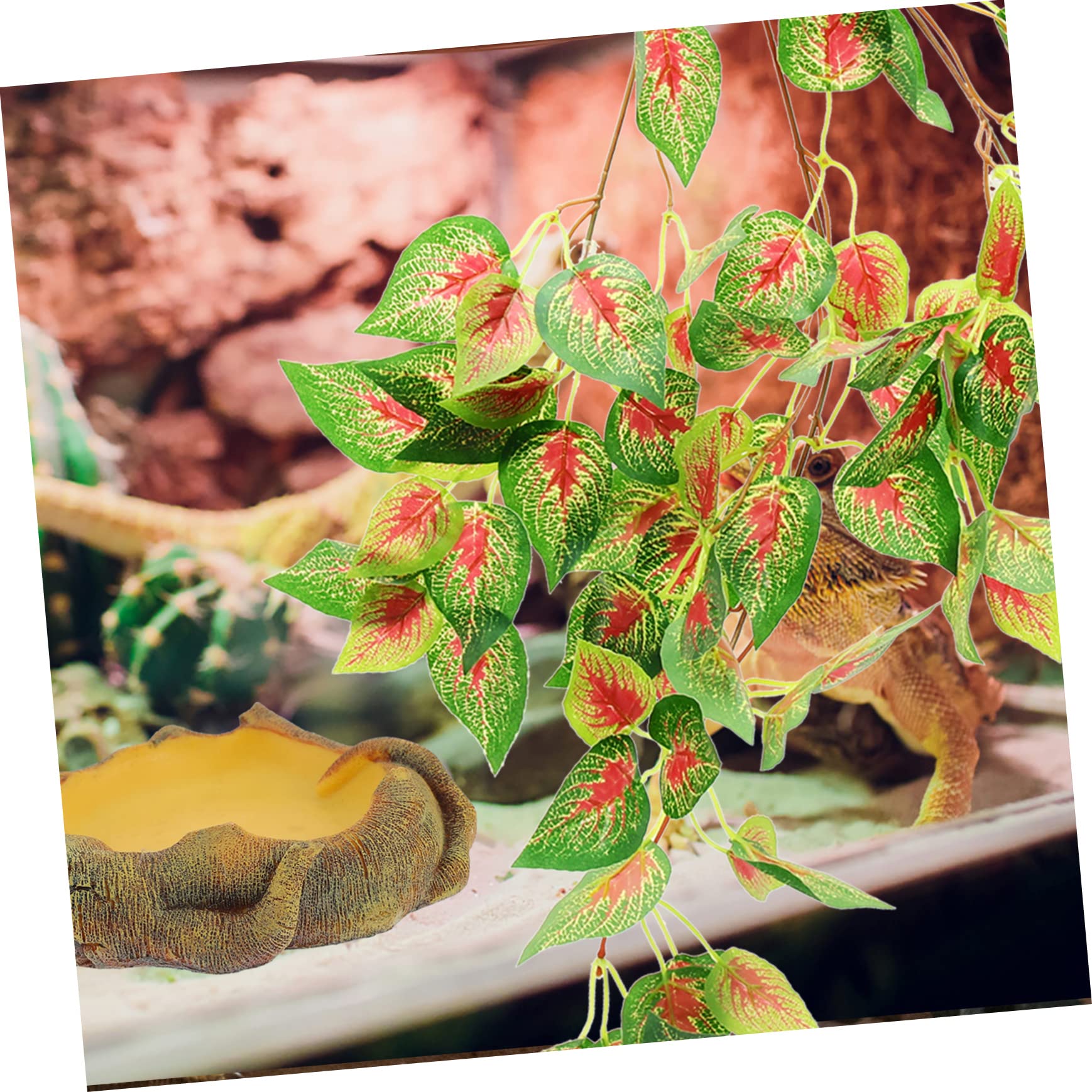 Kisangel 4piezas Artificial para Reptiles Accesorio De Terrario De Resistente y Ecológico para Hábitats Lifelike y De y Terrarios