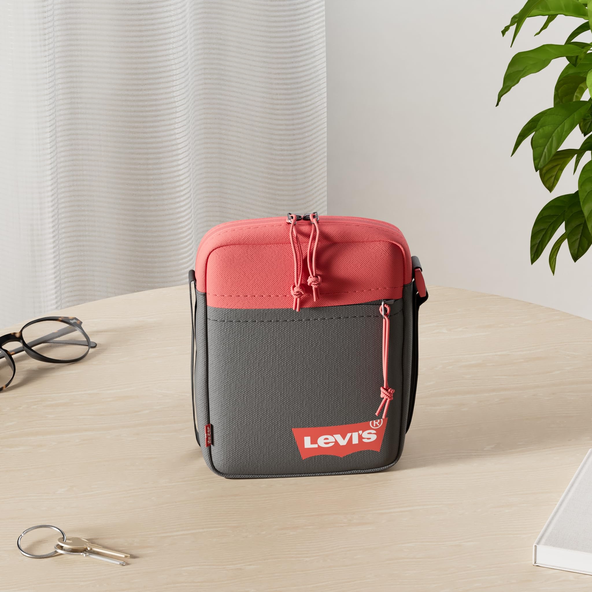 Levi's Mini Crossbody Solid (Red Batwing), dla mężczyzn, jeden rozmiar, Regularny czerwony, Taille unique