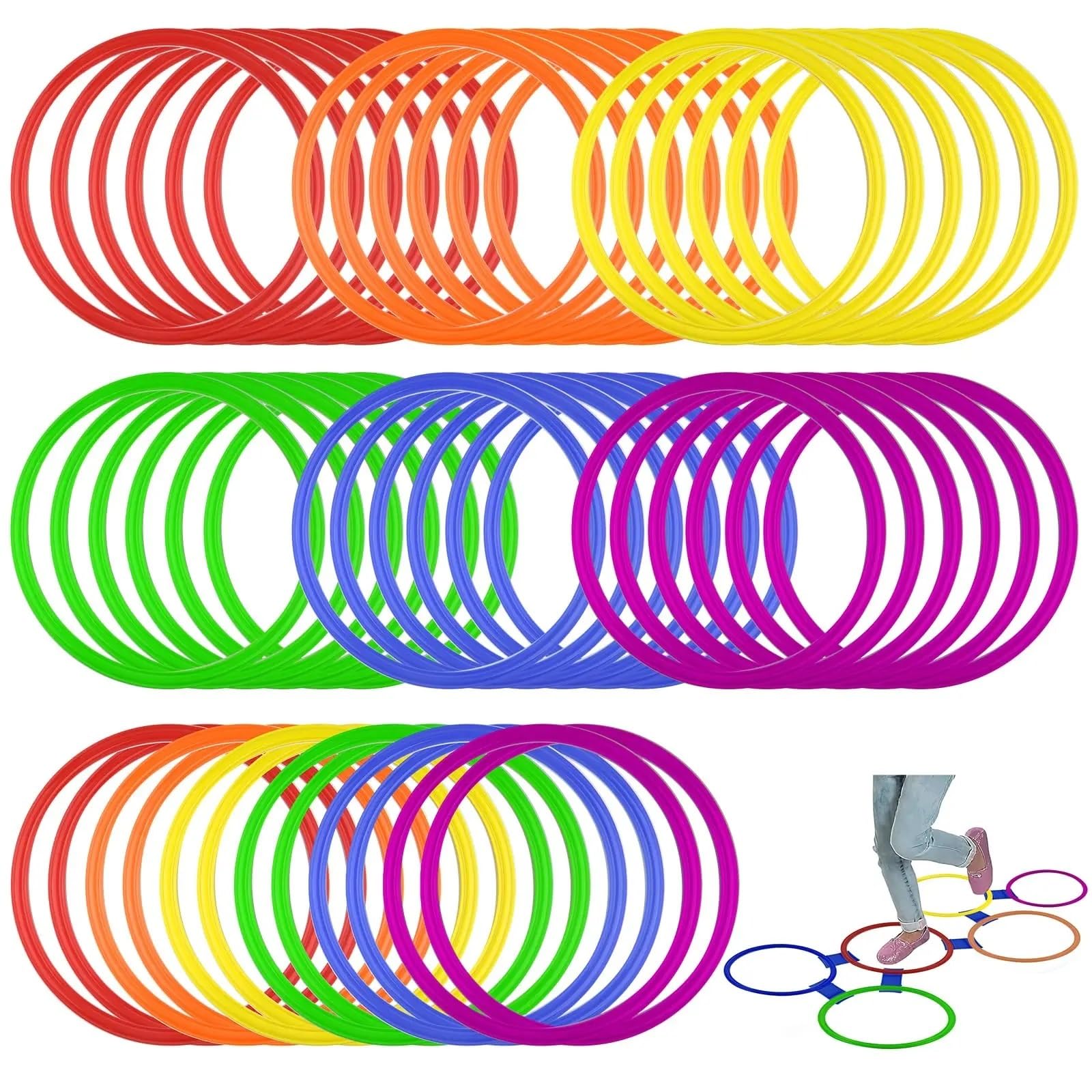Anillos De Agilidad Anillos de Entrenamiento de Agilidad Anillos de Entrenamiento de Agilidad de Velocidad de fútbol portátil(5pcs 40cm)