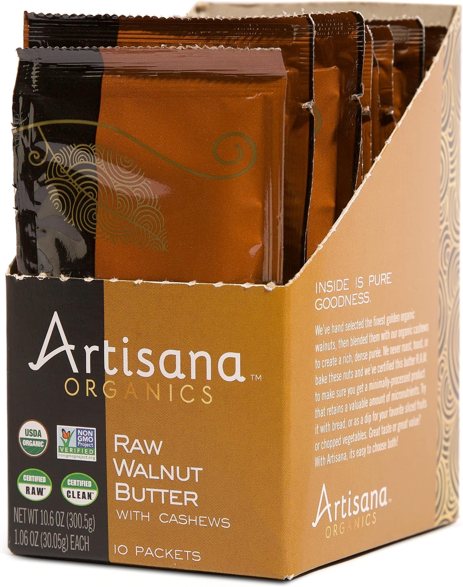 Artisana Organics Raw Walnut Butter with Cashews No Sugar Added, Just Two