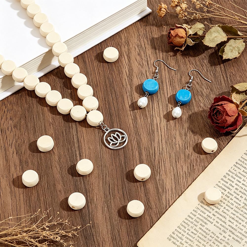 Amazon.com: PandaHall 200pcs Natural Flat Wood Beads, 12.5mm(1/2