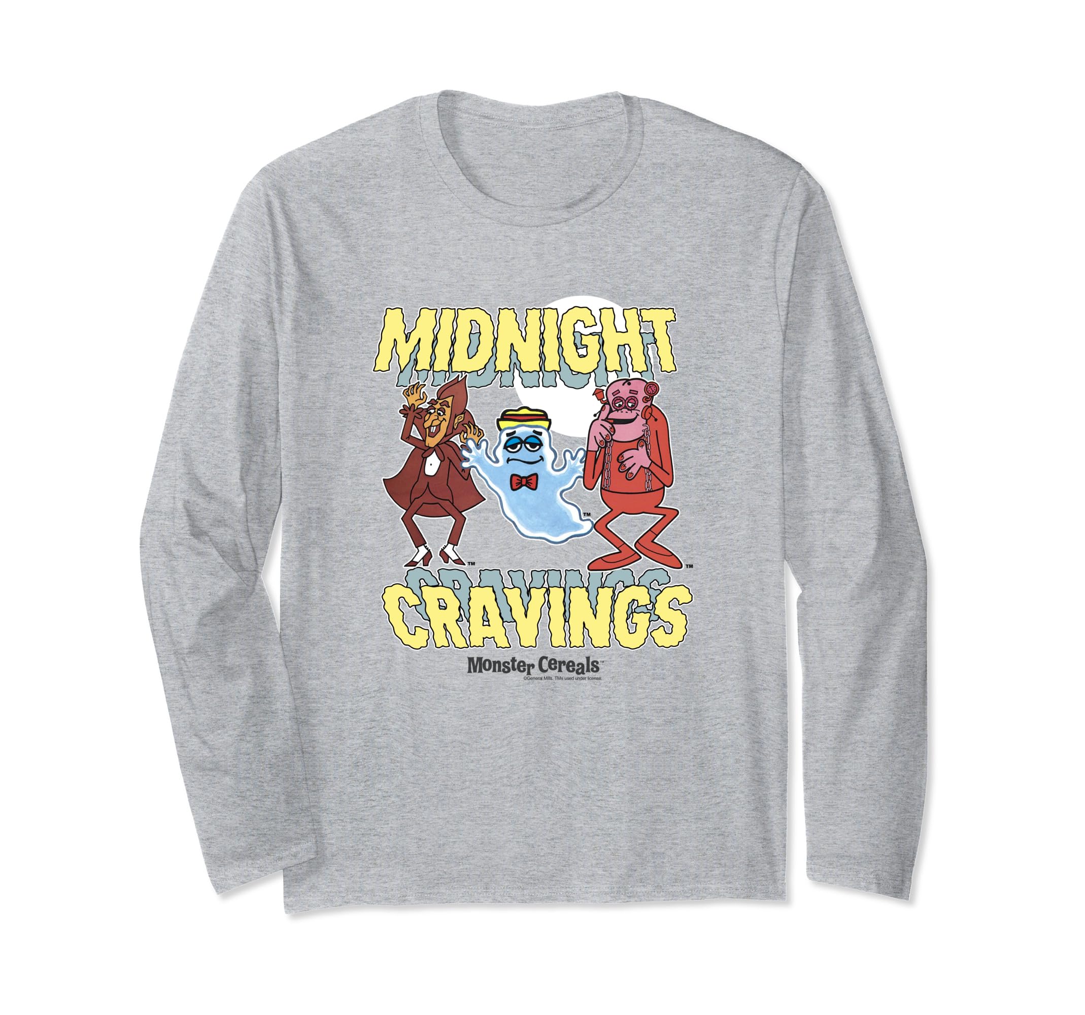Boo BerryIconic Midnight Cravings Monster Cereals Big Logo Long Sleeve T-Shirt