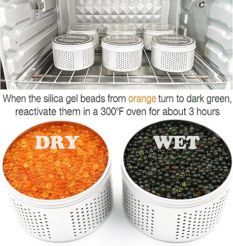 Miniatura 4 de Deshumidificador seguro para pistola de 7.05 oz  Pequeño recipiente desecante de gel de sílice, absorbente de humedad para gabinetes de armas y