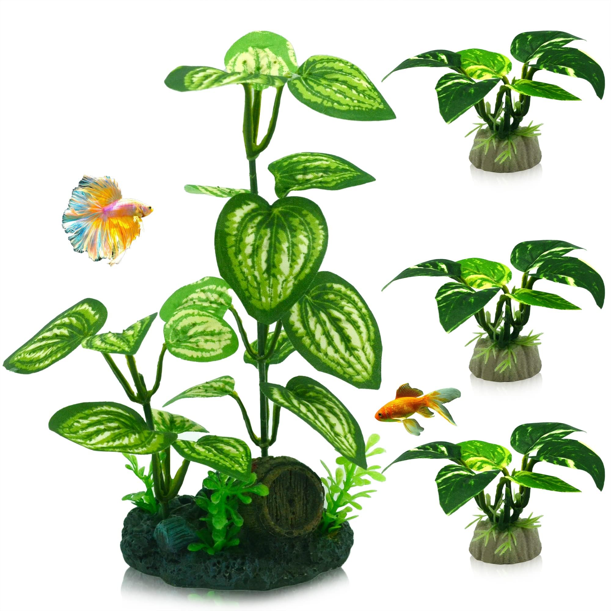 Sponsored Ad – 4pcs Green Grasses Aquarium Silk Plants for Betta Fish Tank, Aquarium Plant Aquatic Water Grass Foreground Decor，Fish Tank Decorations