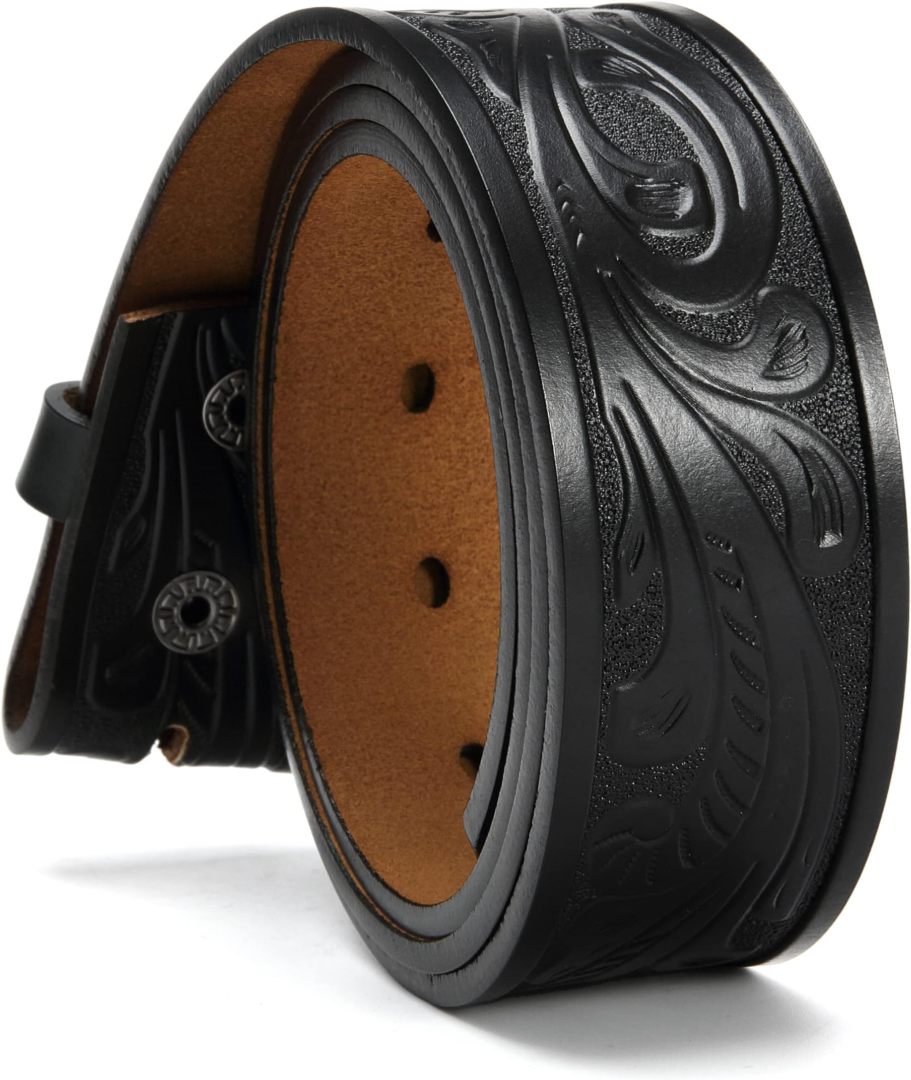 Men's Automatic Belt, 2 Pieces, Belt Ratchet, Automatic Clasp, Leather Belt for Men, Adjustable, 35 mm Wide, with Gift Box