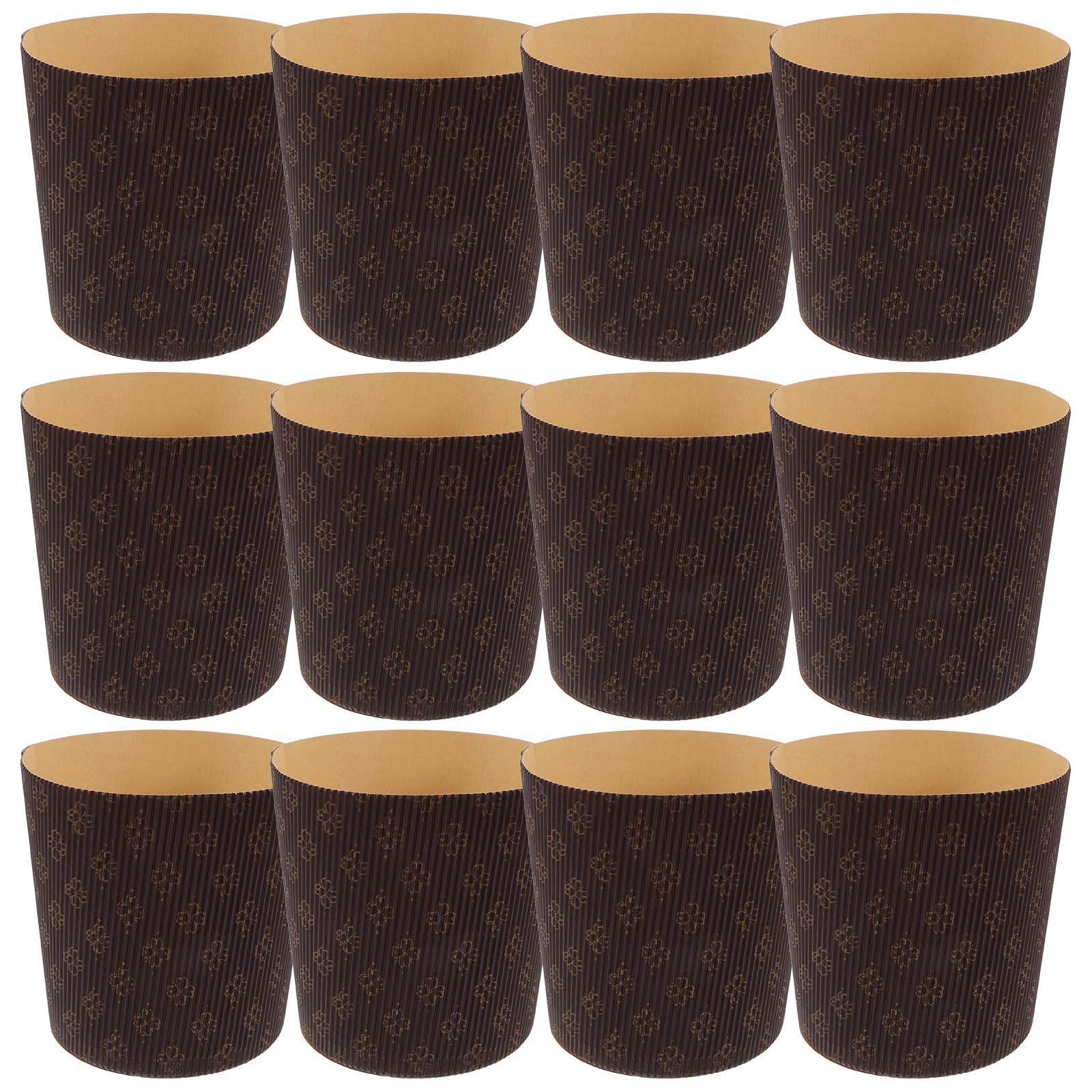 PACKOVE Molde para Tartas Italiano Antigrasa de 25 Unidades, Vasos de Papel de 4 Pulgadas para Cupcakes y Repostería en Celebraciones y Fiestas