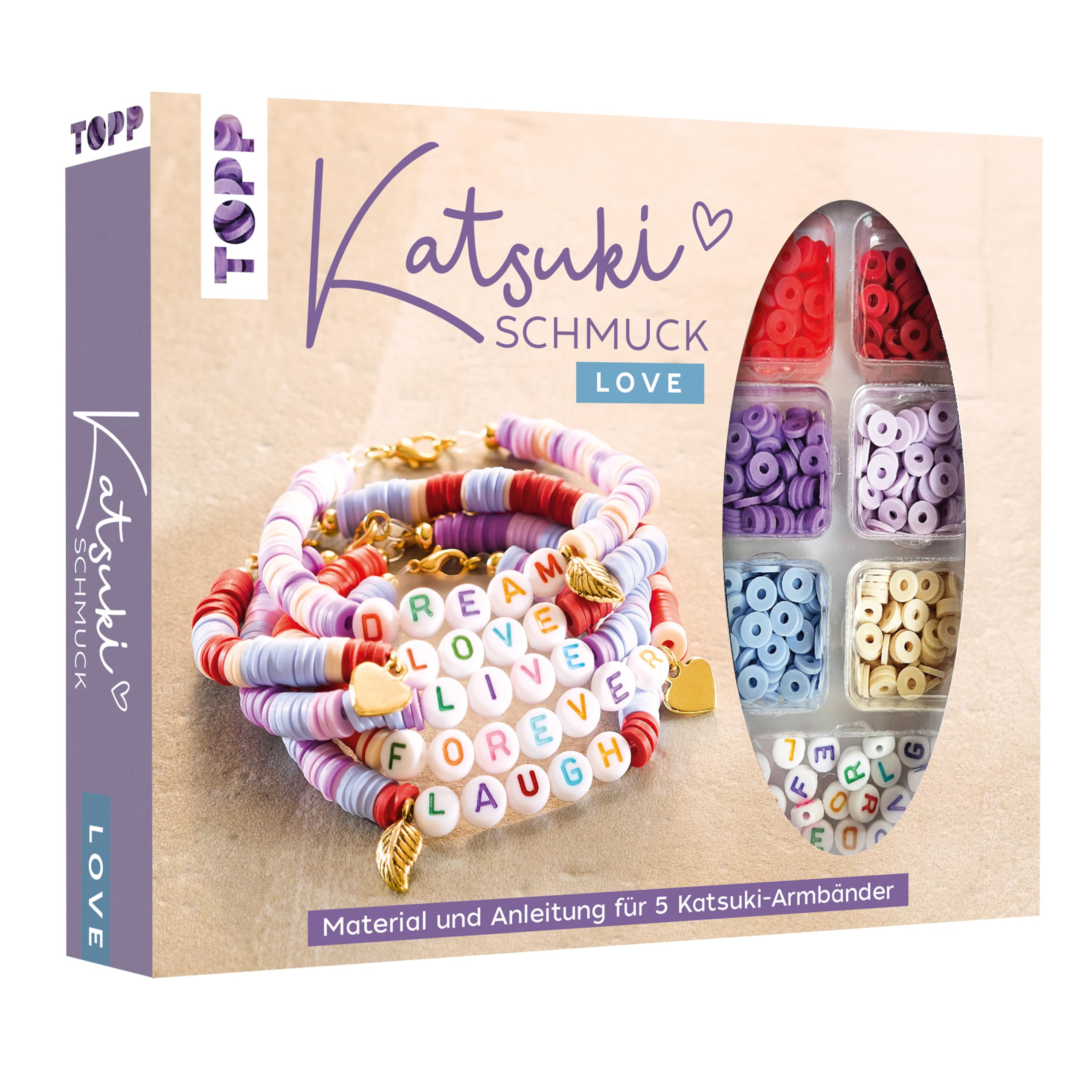 Lovely You Schmuckset #GirlPower. Anleitung und Material für 5 Armbänder. Über 400 Perlen