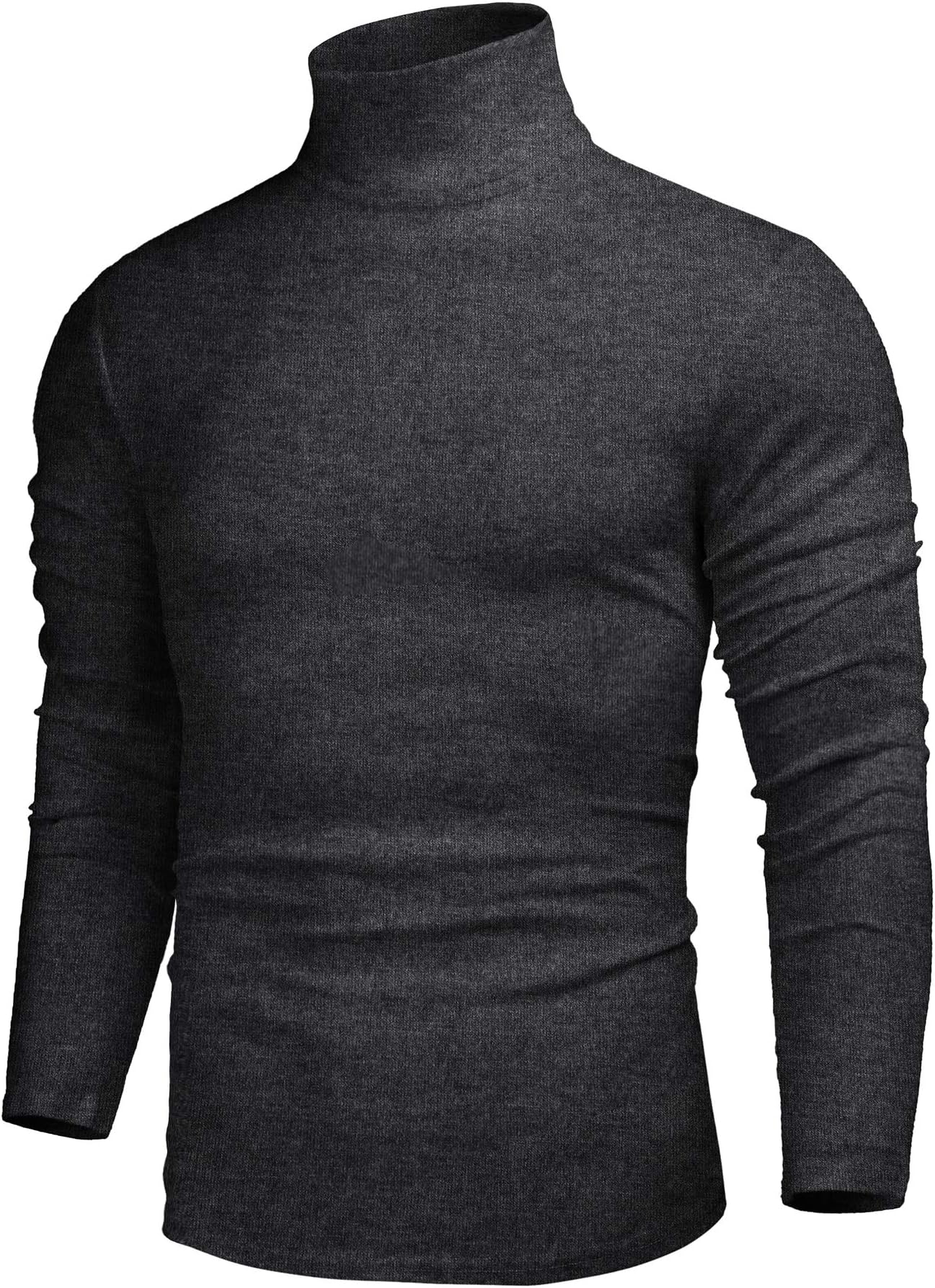 Men's Casual Slim Fit Basic Tops Knitted Lightweight Turtleneck Pullover Sweater