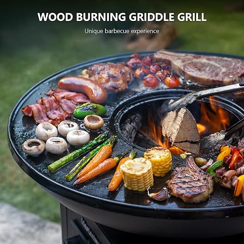 Miniatura 4 de MASTER COOK Plancha Asada Parrilla, Espaciosa Parrilla de Carbón para Barbacoa, Carne Asada, Asador de Carbono, Parte Superior de Metal, para