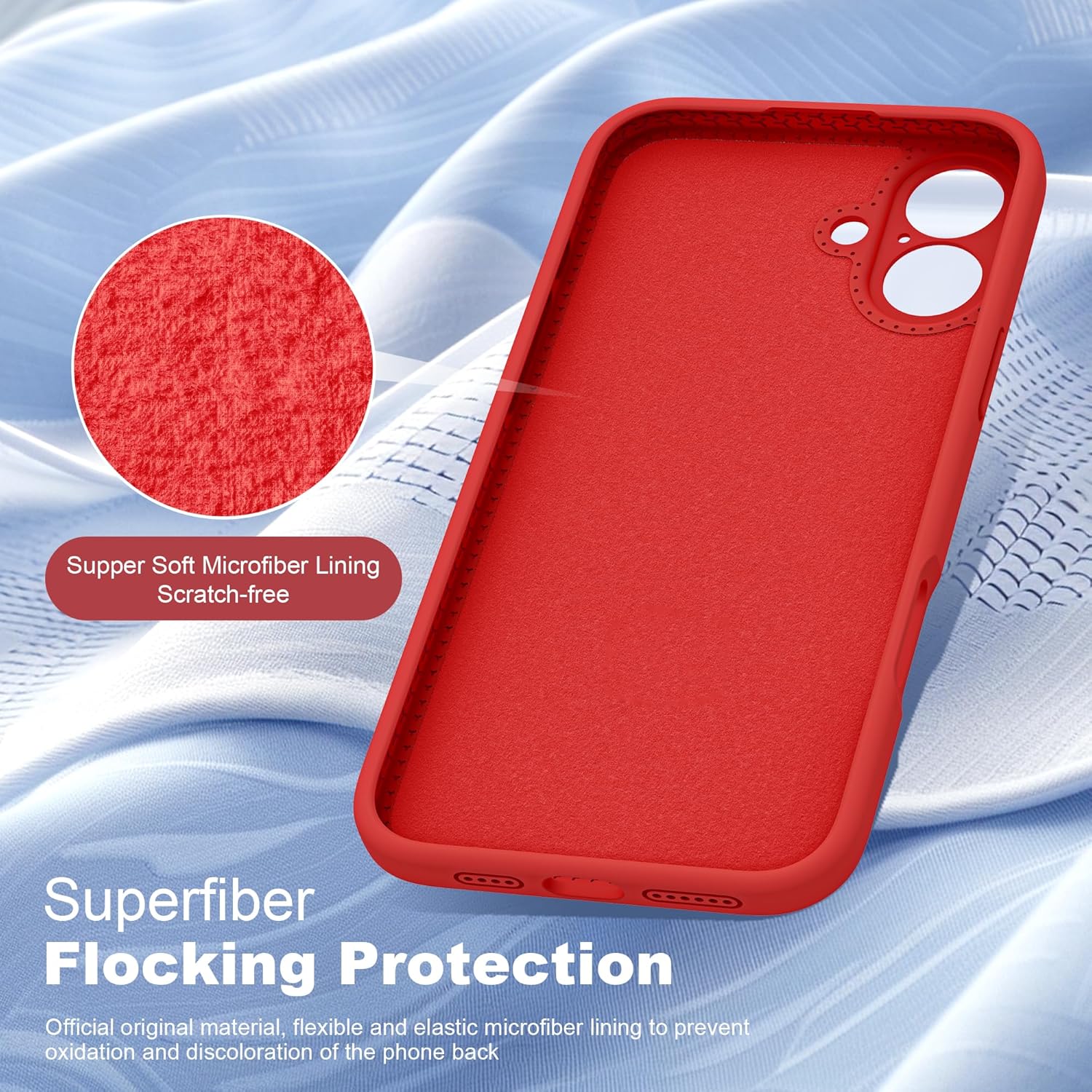 Designed for iPhone 16 Case with Magnetic Invisible Stand Compatible with Mag-Safe Military Drop Tested Shockproof Silicone Phone Cases for Women Men 6.1'', Red - Image 5