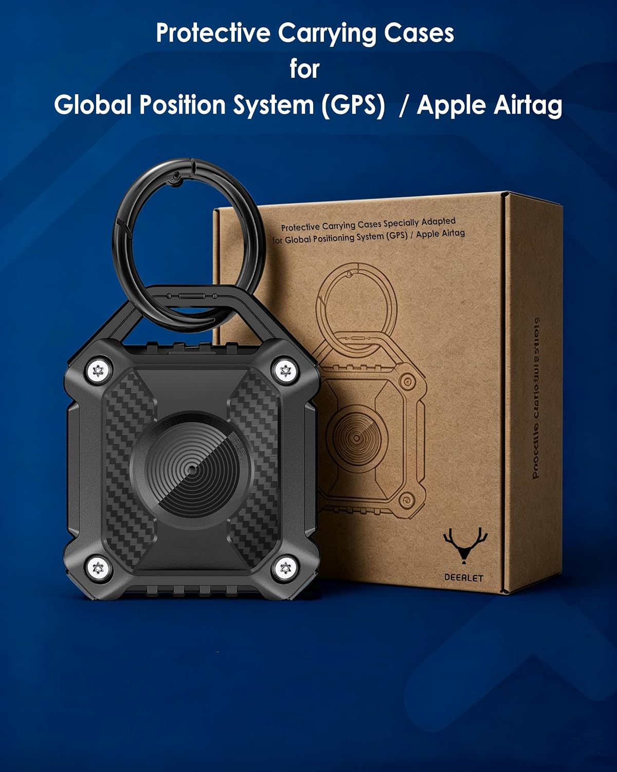 for Airtag (1st & 2nd Gen) Airtag Holder 4 Pack,IP68 Waterproof Hard TPU Airtag Keychain, 360° Full Protection,Protective Carrying Cases for Global Positioning System (GPS)