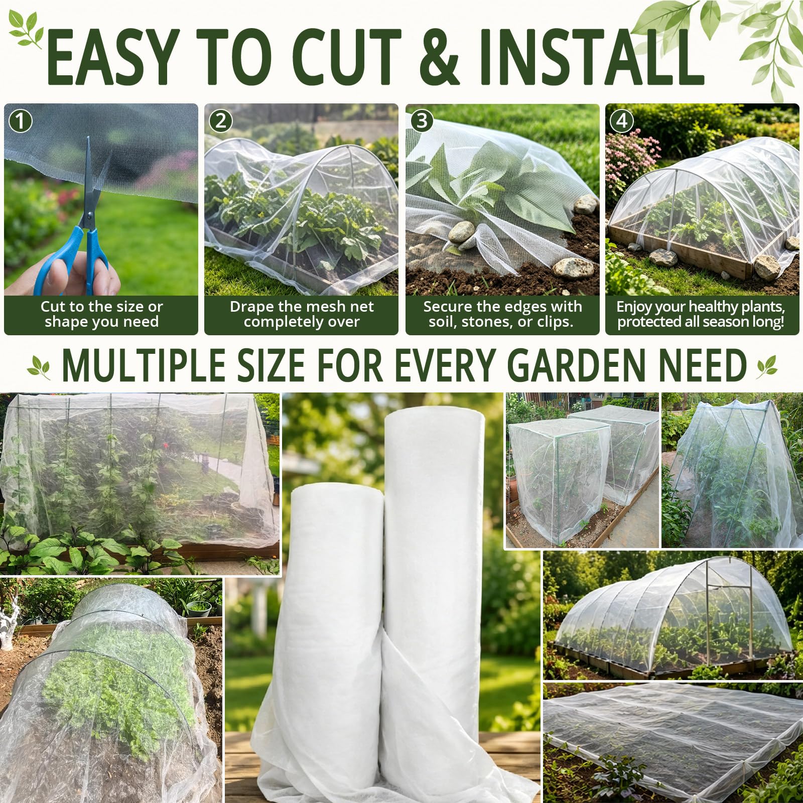 Amazon.com : 8Ft x 20Ft Garden Netting, Fine Mesh Insect Netting
