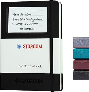 Sponsored Ad - STOROOM Blank Journal A5 Notebook (Black) 5.7 x 8 Inch, 160 Pages,100 GSM Thick Non-Bleeding Blank Page Jou...