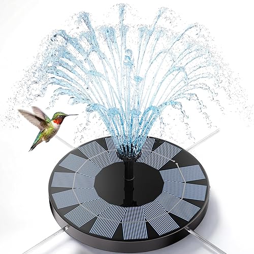 AISITIN Solar Fountain, 2.5W Solar Water Fountain Pump with 6