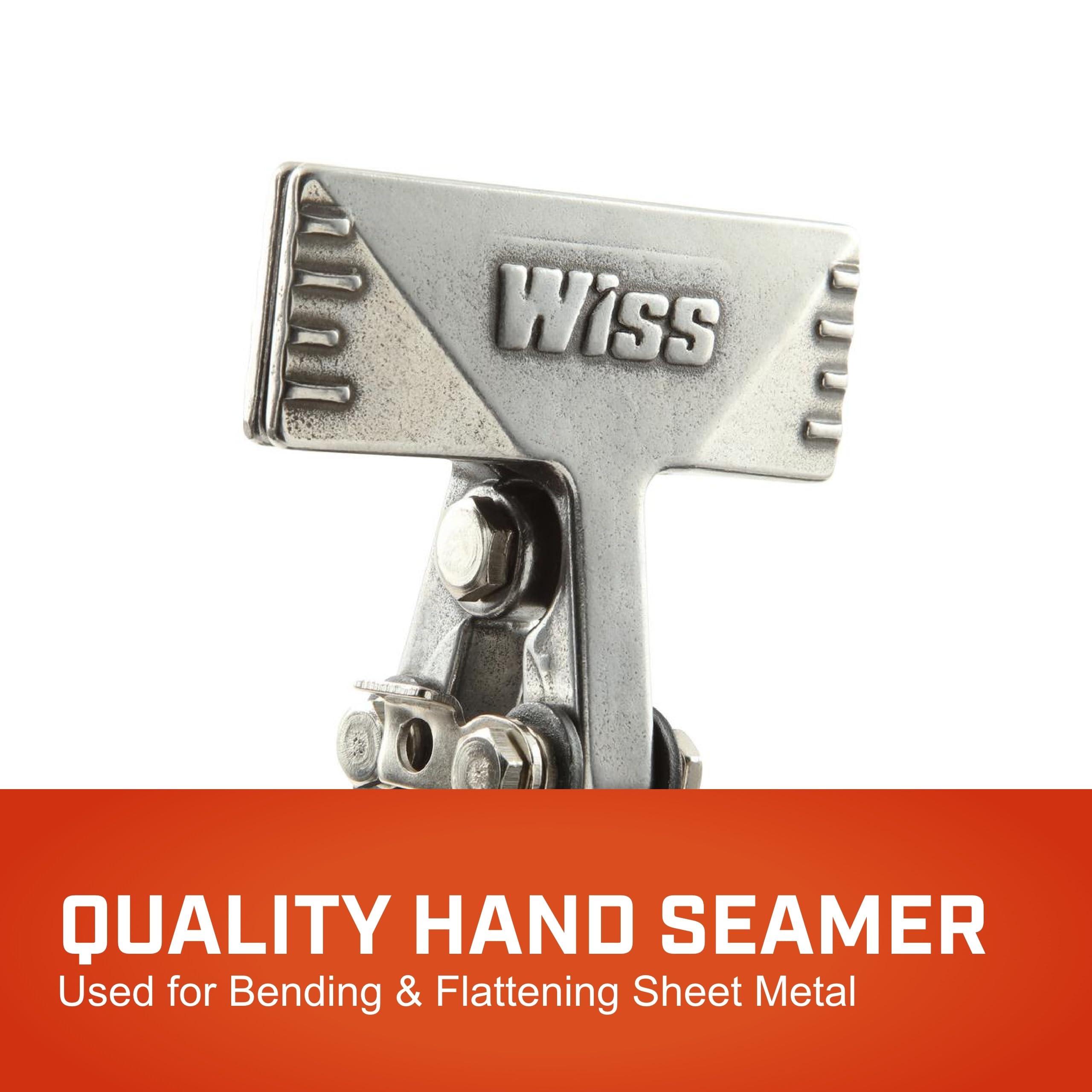 Wiss WS3N 76mm/3 Pollici Aggraffatrice Manuale con Manico Dritto per Piegare o Spianare Lamiere a Mano, Capacità Ganasce: 6-32 mm/0,25-1,25 Pollici