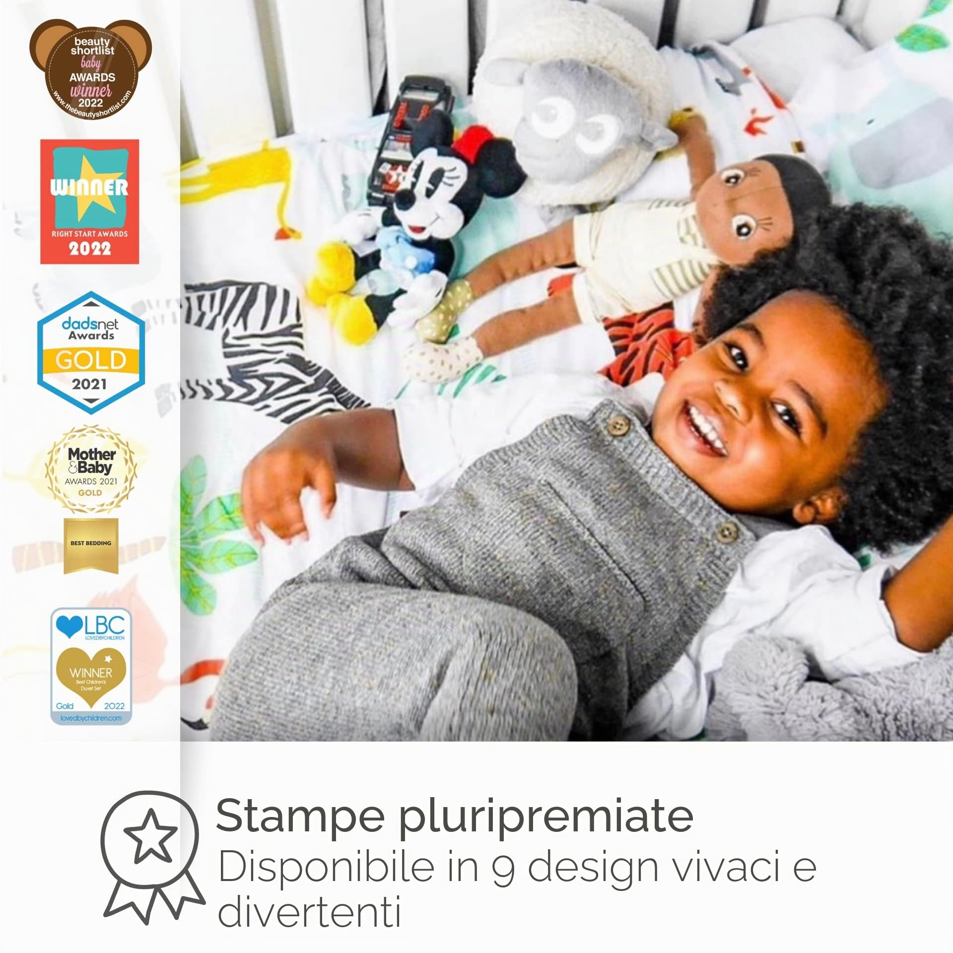 Bloomsbury Mill - Set Copripiumino Piazza e Mezza - Animali del Safari e Giungla - Lenzuola Letto Reversibile Per Ragazzi/Ragazee - Set Di Biancheria Da Letto Per Bambini - 200 x 200cm e 2 Federe