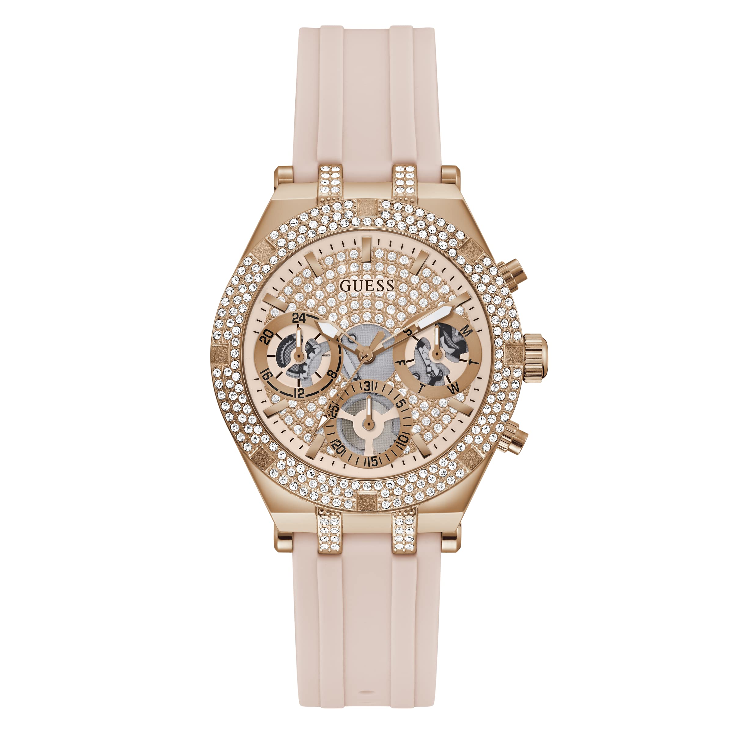 GUESS Heiress Collection Analog Rose Gold Dial Womens Watch-GW0407L3 (B09R9FBSCS) Amazon Price History, Amazon Price Tracker