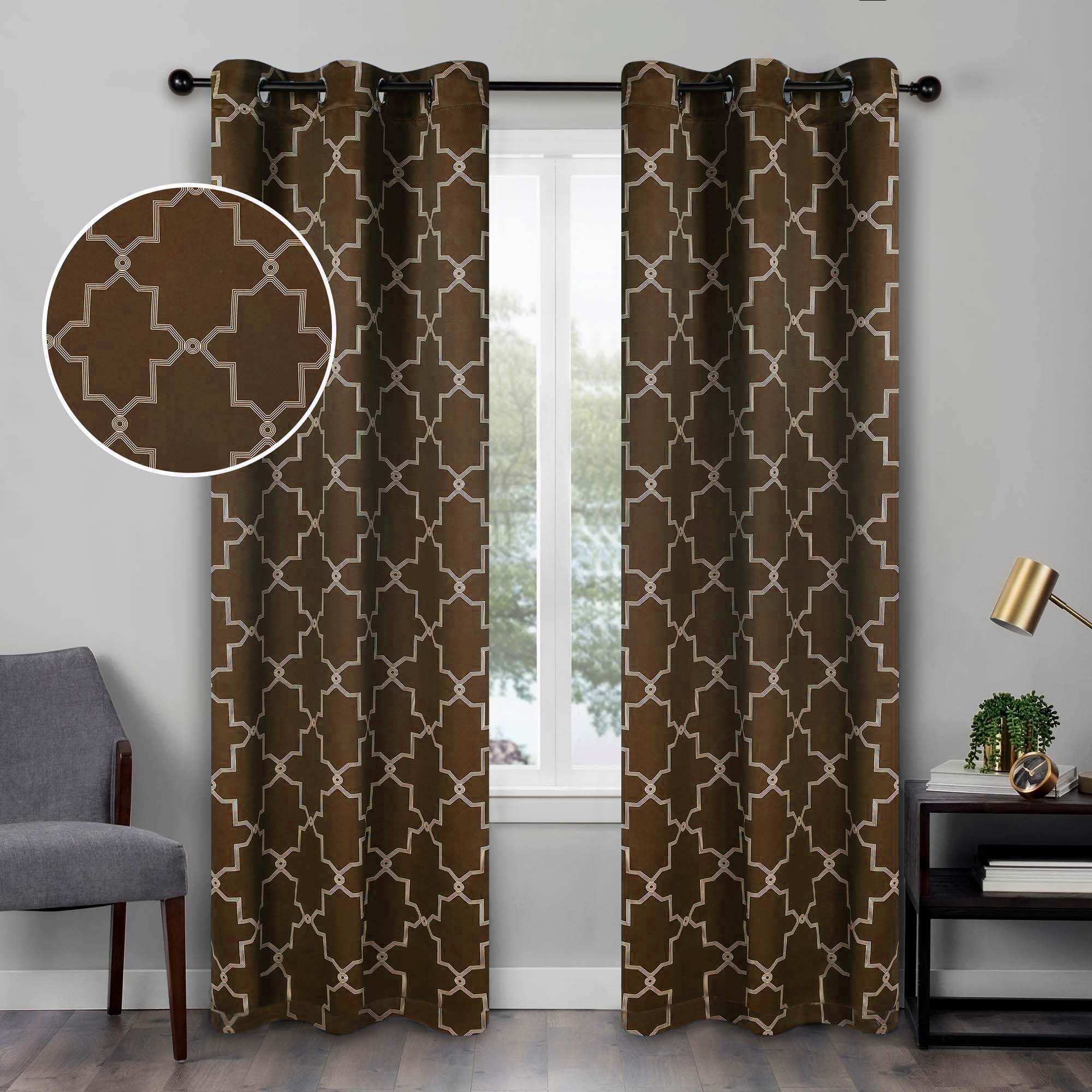 Rideaux occultants thermiques pour chambre à coucher lot de 2 Superior cappuccino