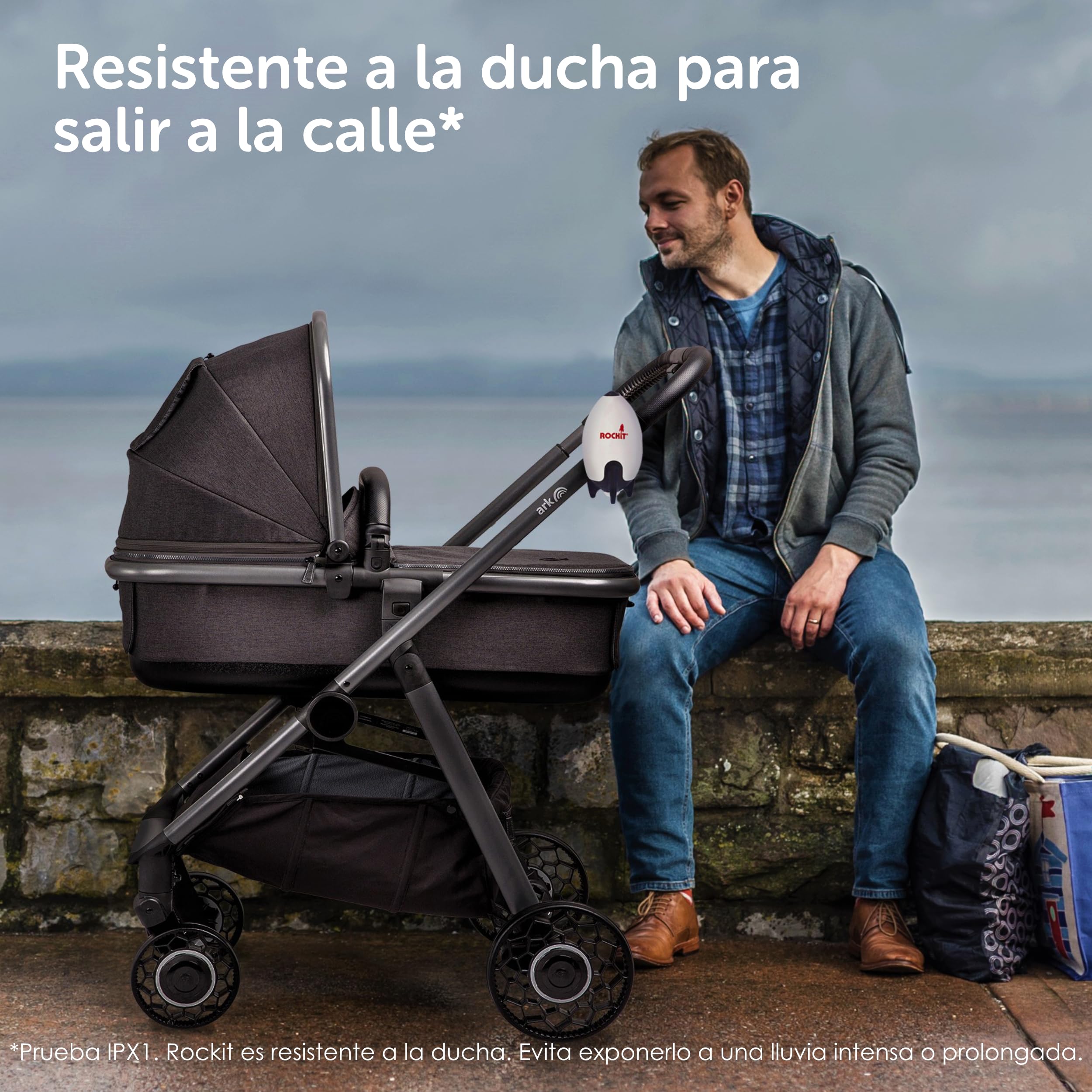 Rockit Rocker recargable – Ayuda para dormir para bebés balancea suavemente cualquier cochecito o cochecito, velocidad ajustable – Se adapta a todos los cochecitos y cochecitos para crear un bebé