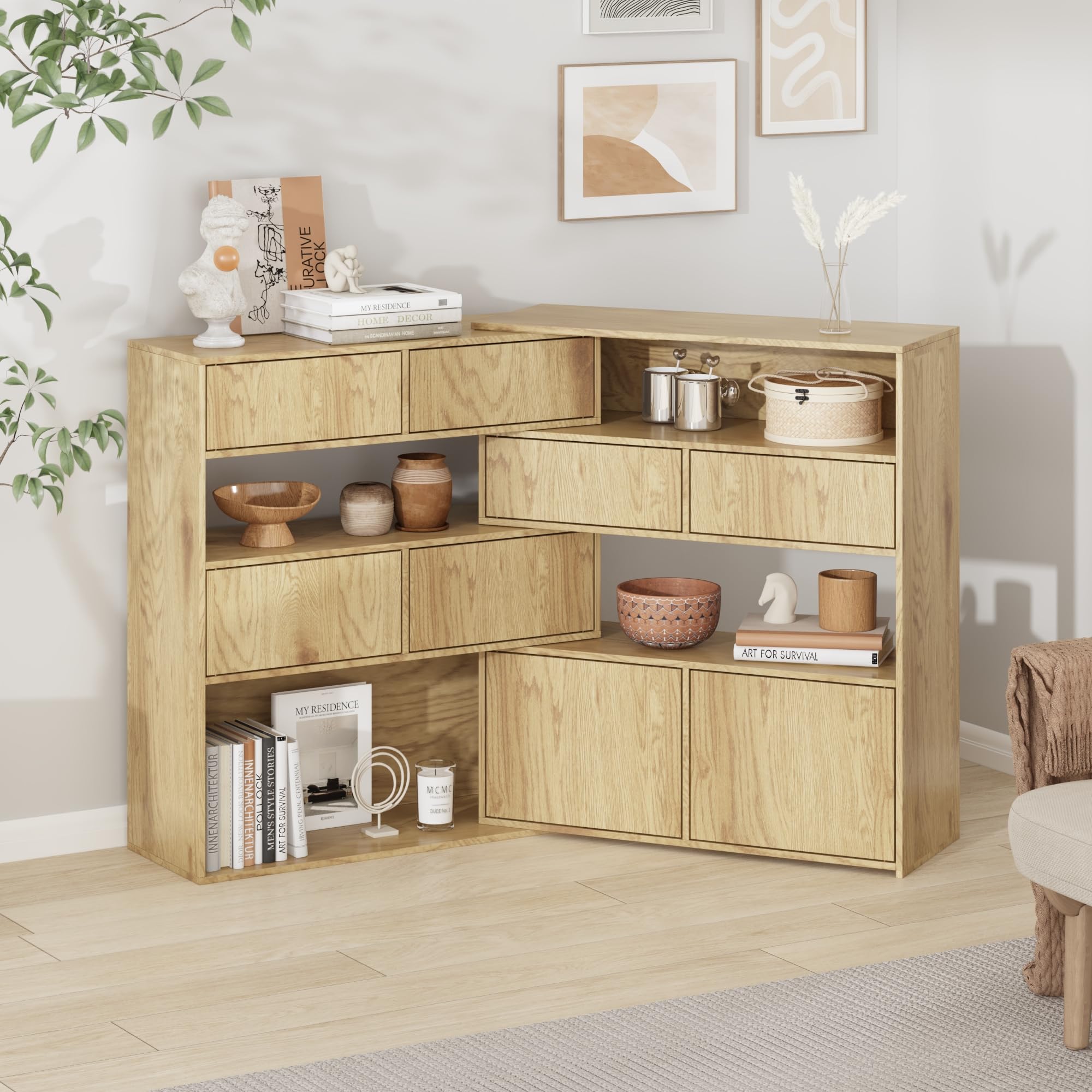 Amazon.co.jp: FUFU&GAGA 収納棚 サイドボード 幅80 リビング