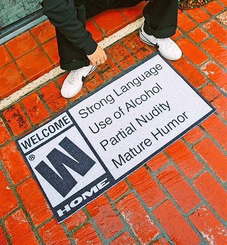 Miniatura 2 de Divertido tapete de bienvenida con calificación madura, tapete de bienvenida para interiores y exteriores, tapete divertido para cocina, dormitorio,