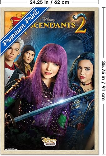 Vista 100 de Trends International Disney Descendants 2 - Póster de pared de una hoja, 22.375 x 34 pulgadas, versión sin marco